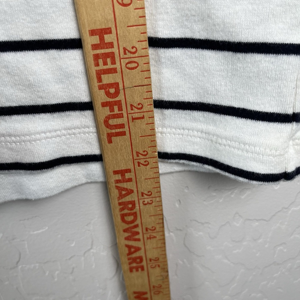 Chaps Ralph Lauren Short Sleeve Women's Sz M Striped Lace V-neck Western Cottage - Picture 7 of 9